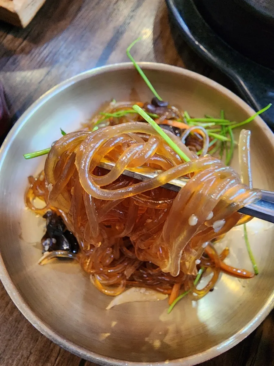 Cheonggukjang with Korean set-meal side dishes