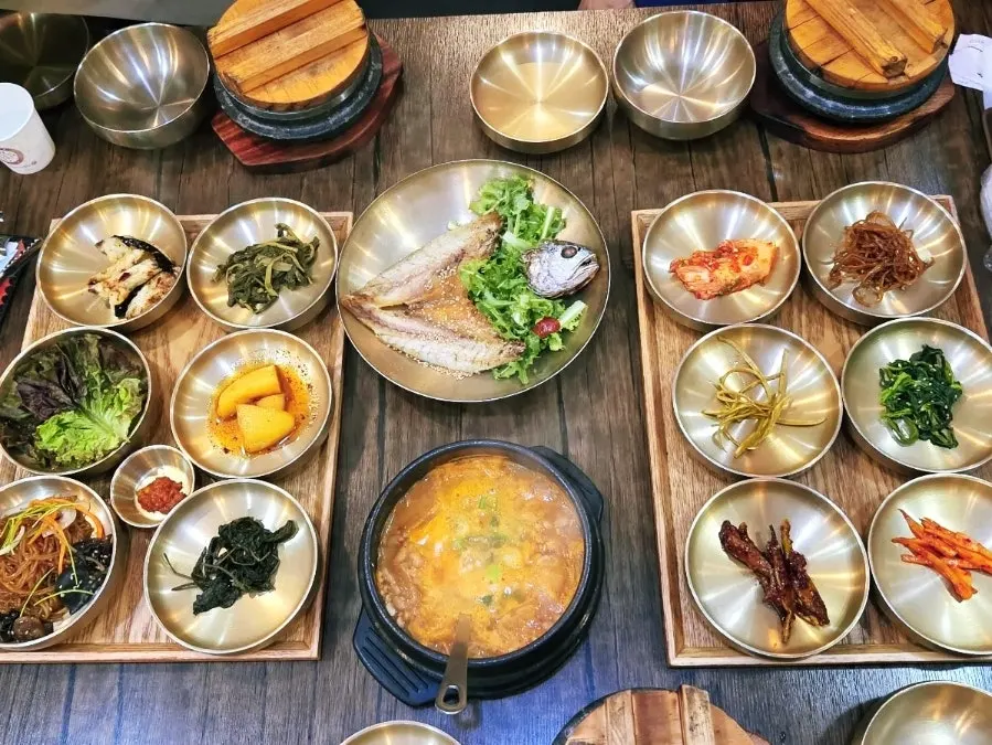 보리굴비와 청국장이 함께 나온 뜰안채밥상 3인 상차림