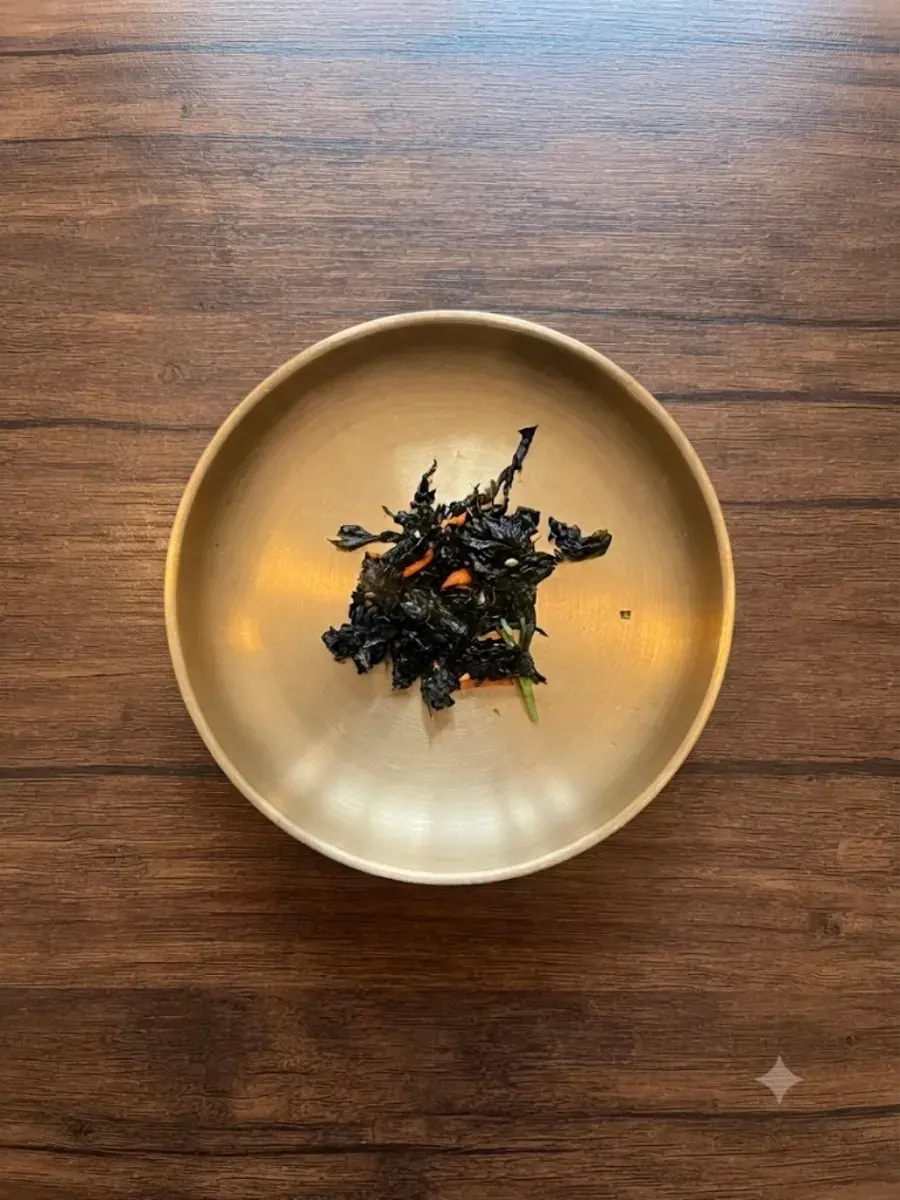 Close-up shot of side dish plates