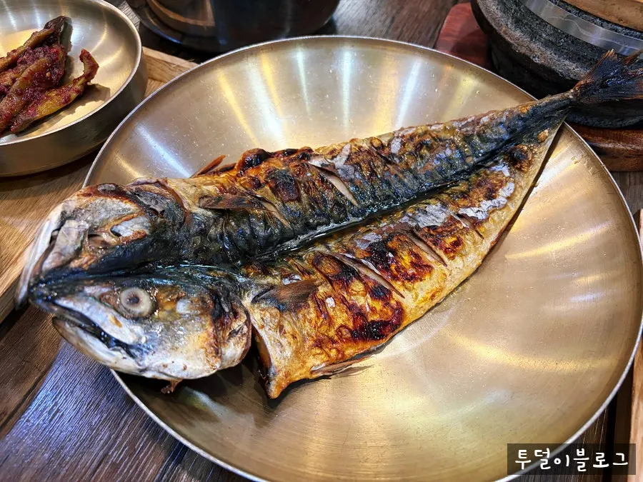Grilled mackerel ordered as a single dish
