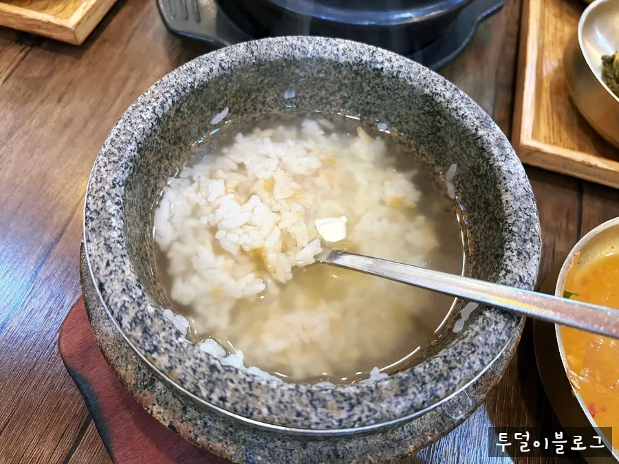 Nurungji enjoyed at the end of the meal from the stone pot
