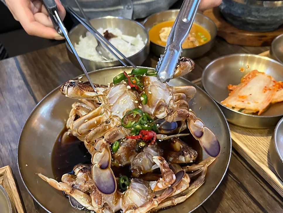 Ganjang gejang packed full of crab meat