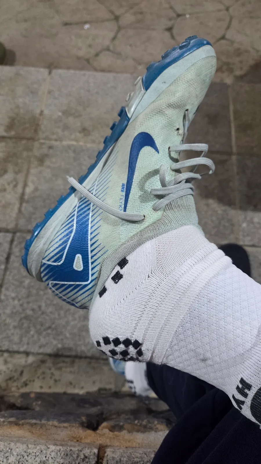 Custom sports socks used for morning football