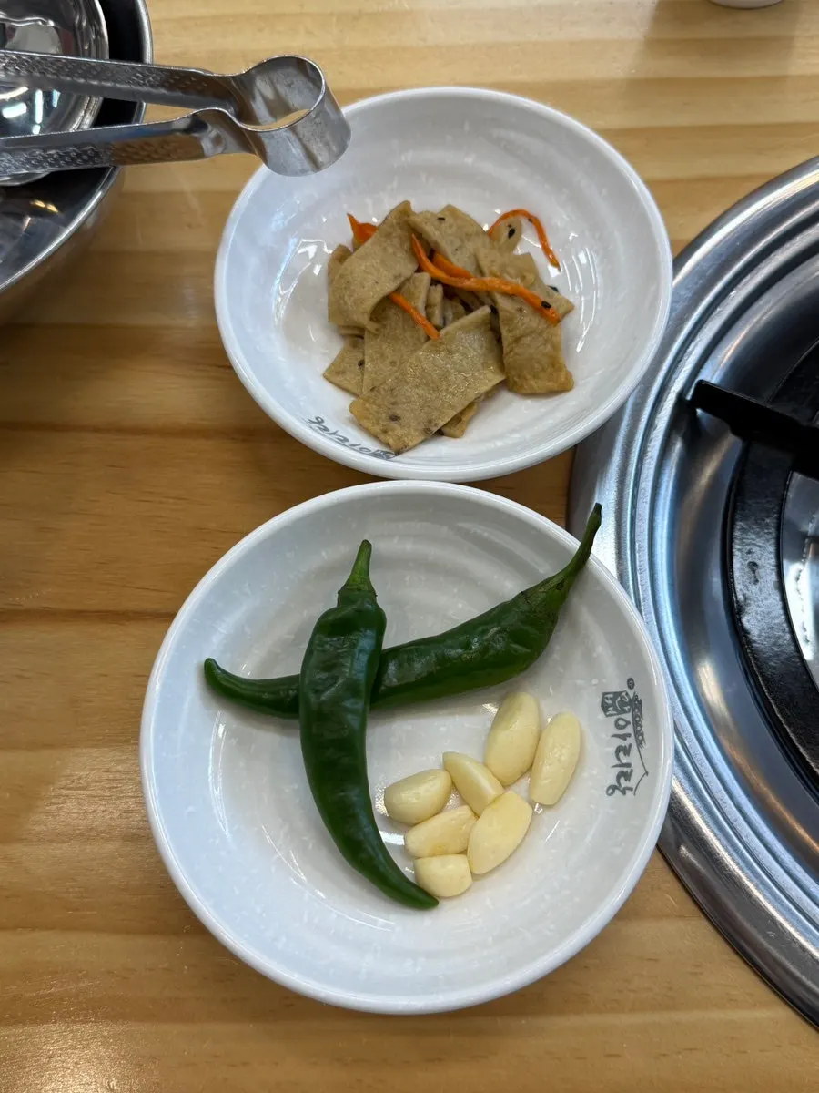 Close-up of gabrisal bossam pork