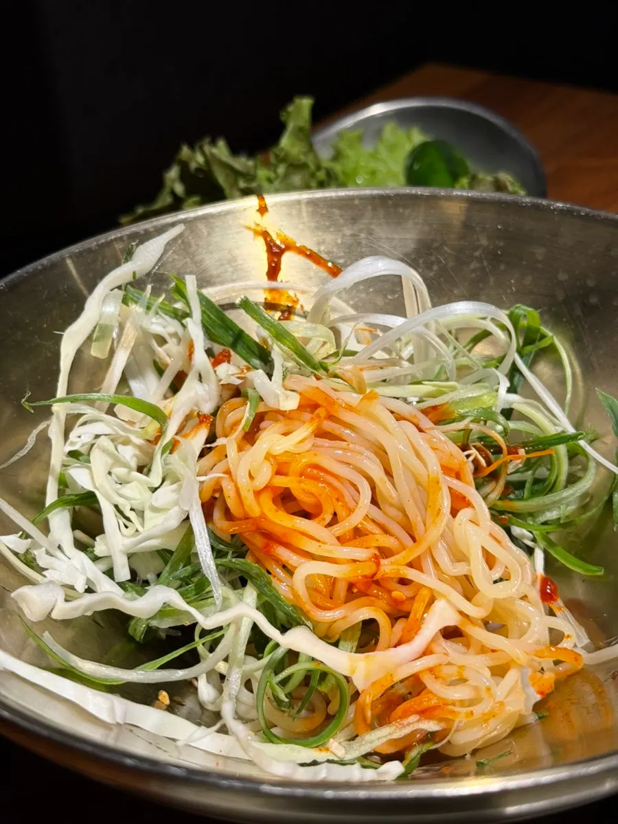 Samgyeopsal with side dishes