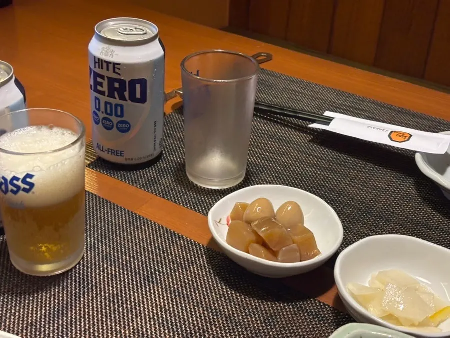 논알코올 맥주와 곤약 메추리알 조림 기본 안주