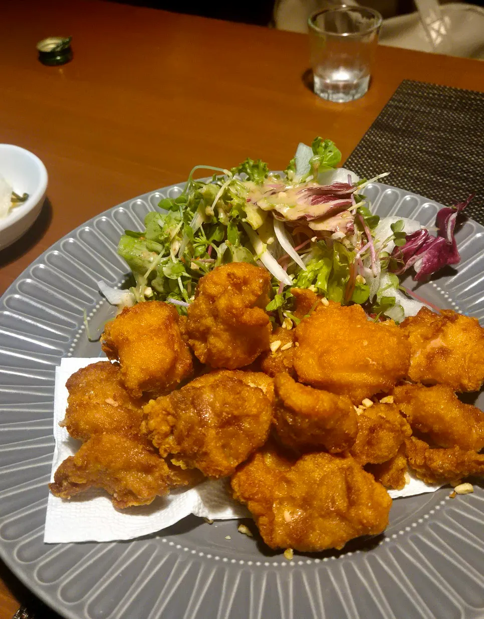 Crispy chicken karaage snack
