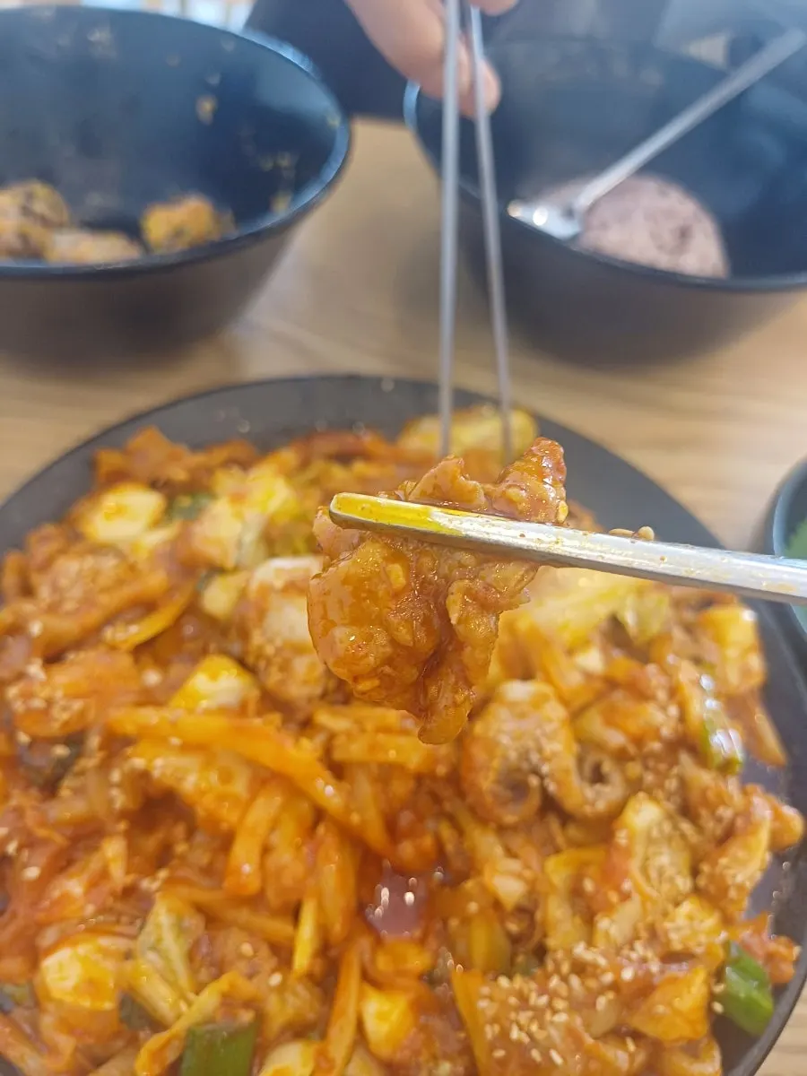 쭈삼새 속 삼겹살