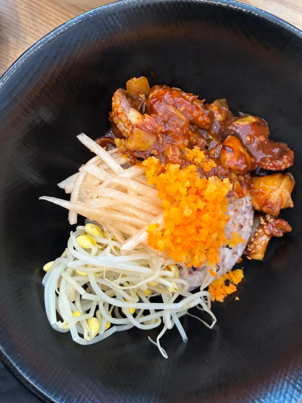 Close-up of springy stir-fried jjukkumi