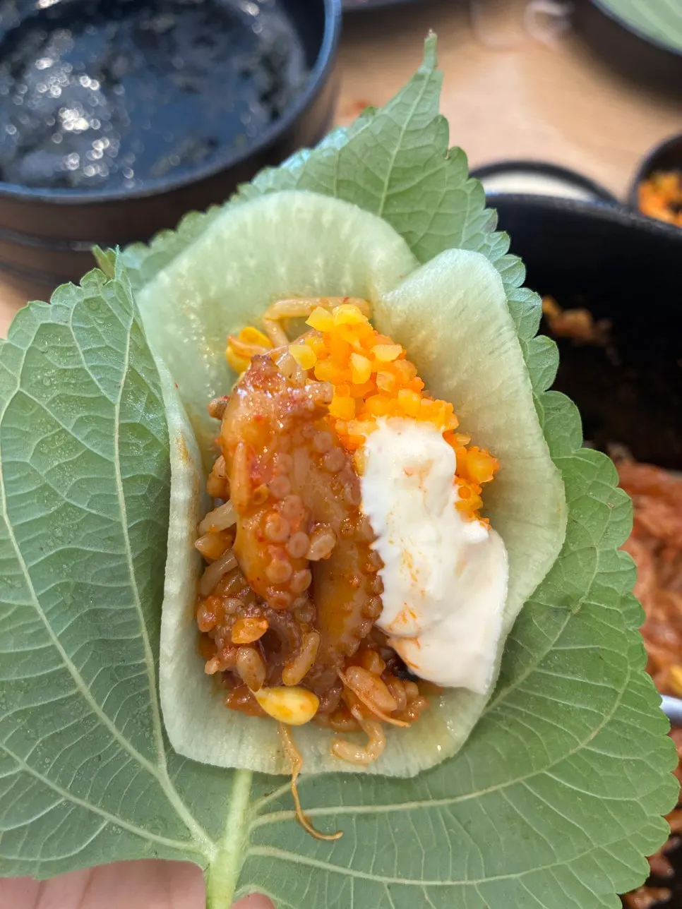 Daejeop-bap mixed with jjukkumi sauce