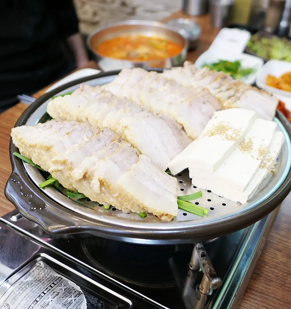 Neatly arranged spread of side dishes