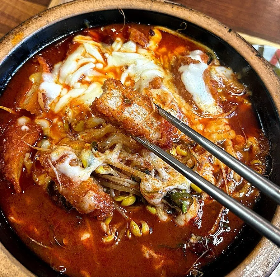 Close-up of a thick pork cutlet piece