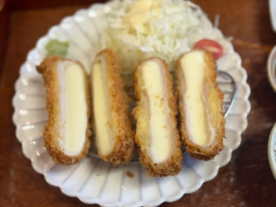 Plate of Wonkwang cheese katsu