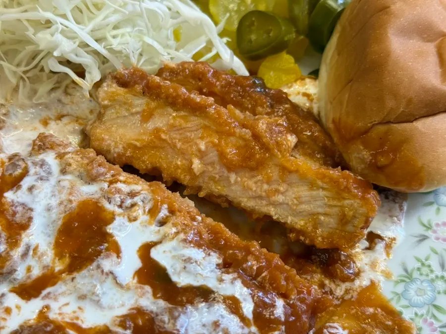 Gyeongyang katsu topped with seodong yam cream sauce