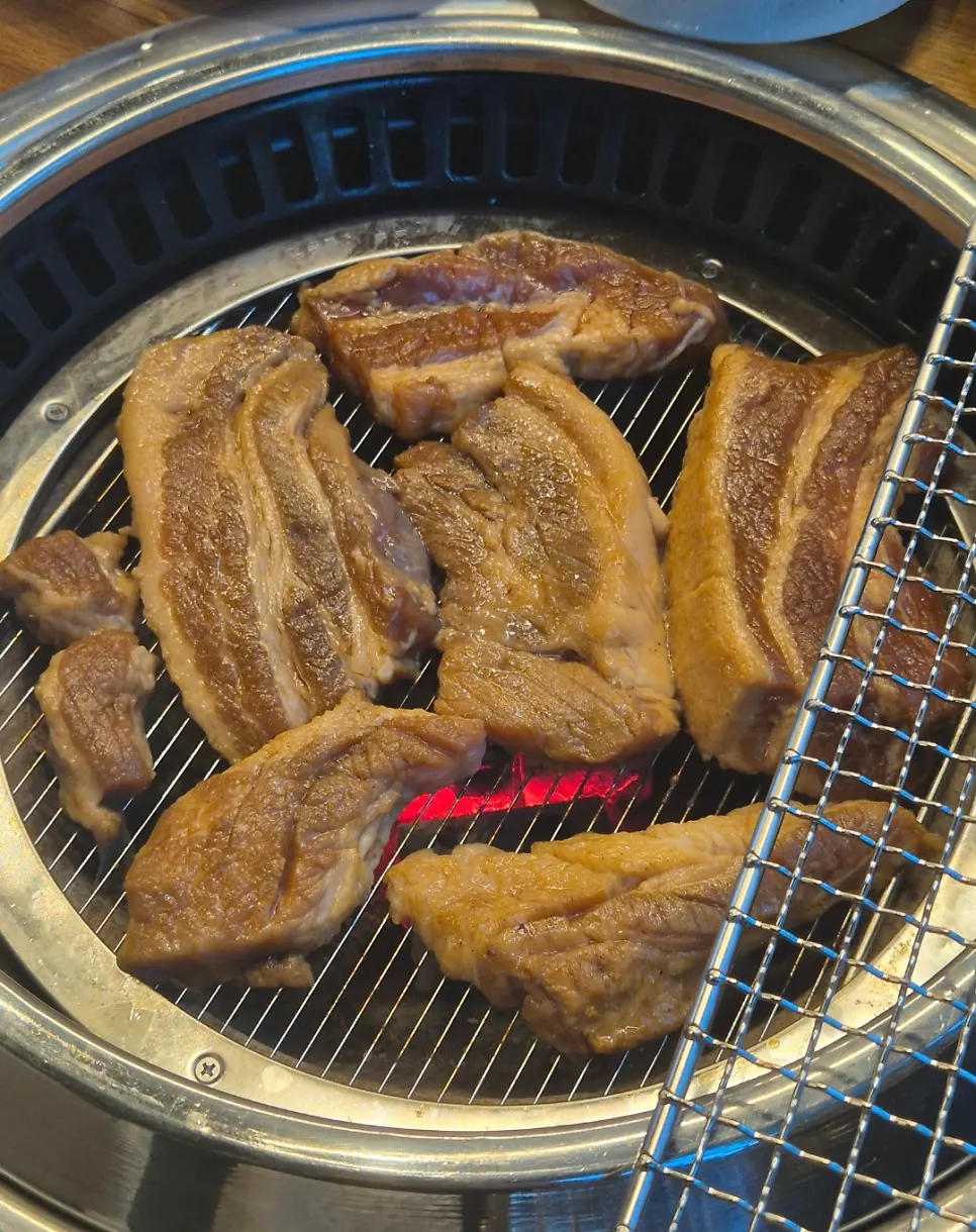 Ordered plate of seasoned pork galbi