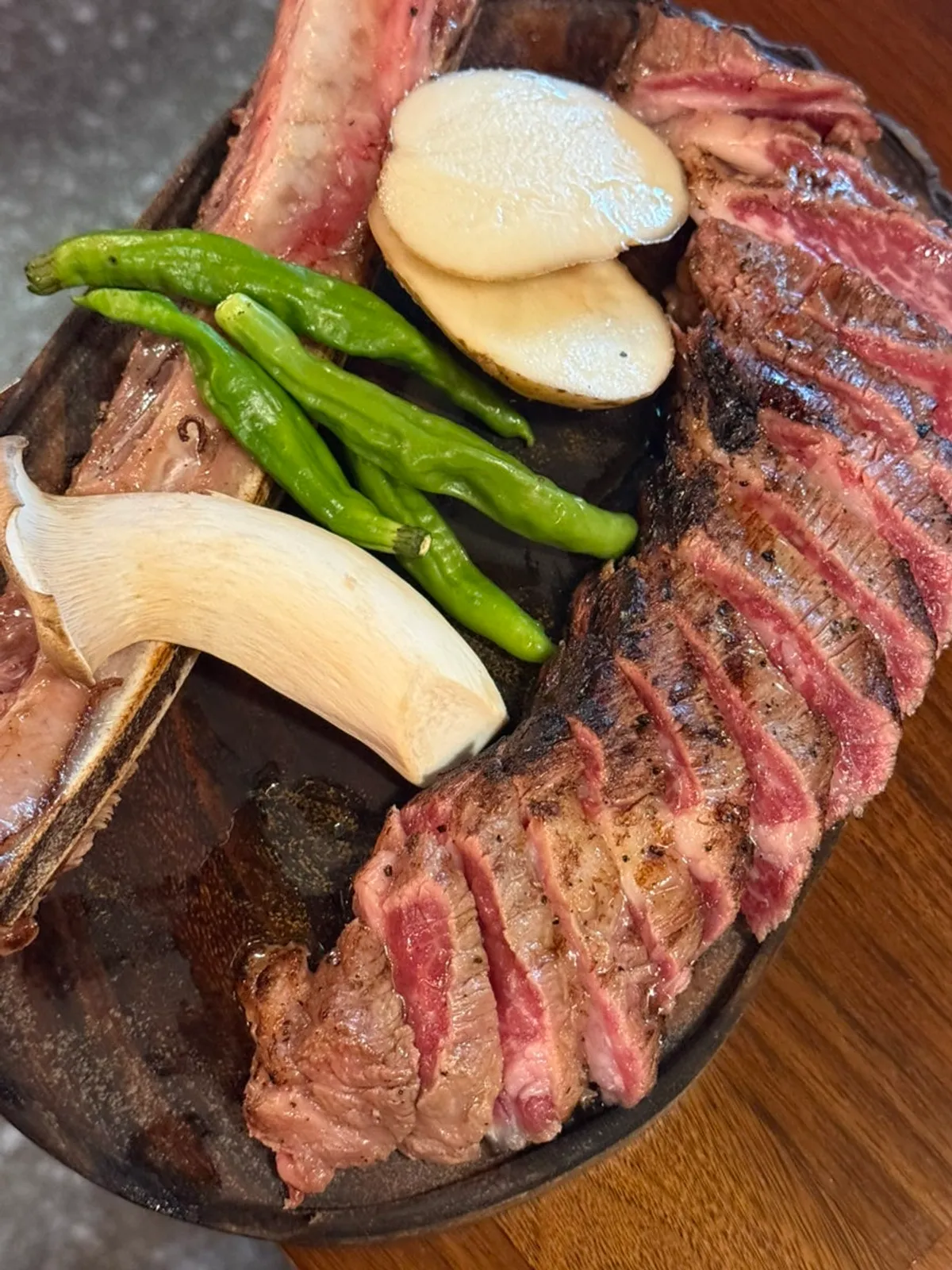 Aged galbi table spread at Udontan Dasan Main Branch