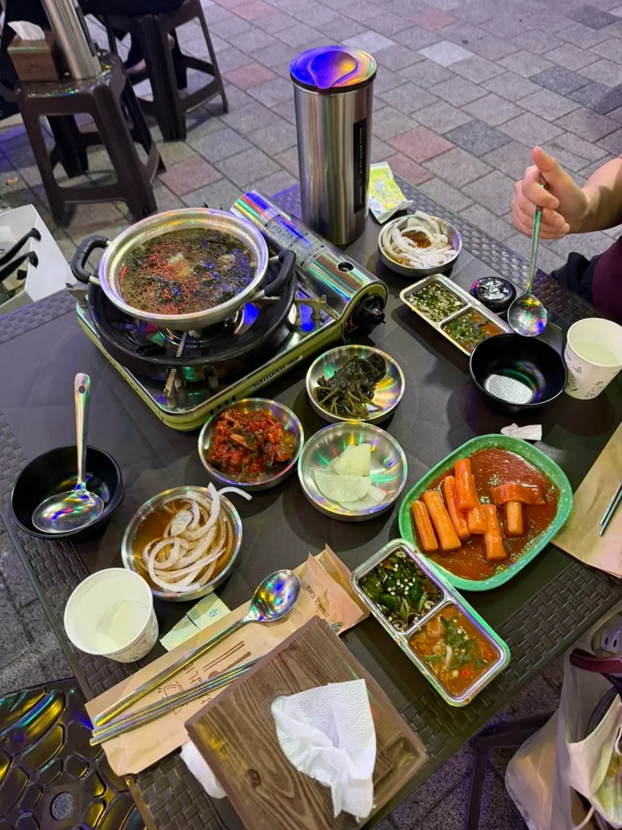 우화곱창 야외 테이블 세팅