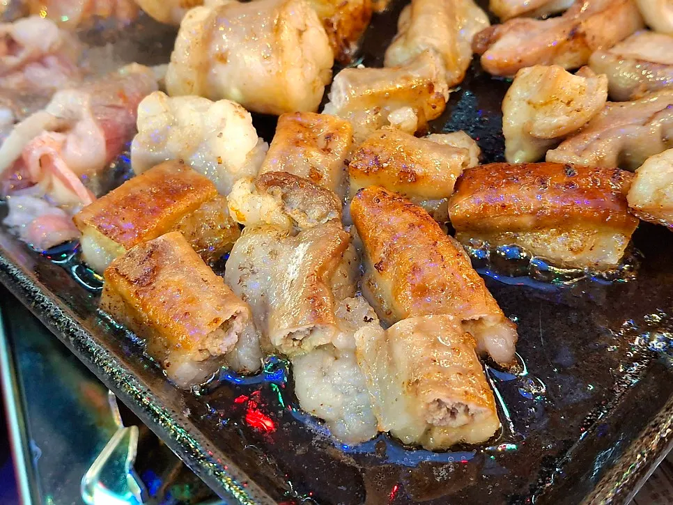 Grilled beef gopchang full of gop