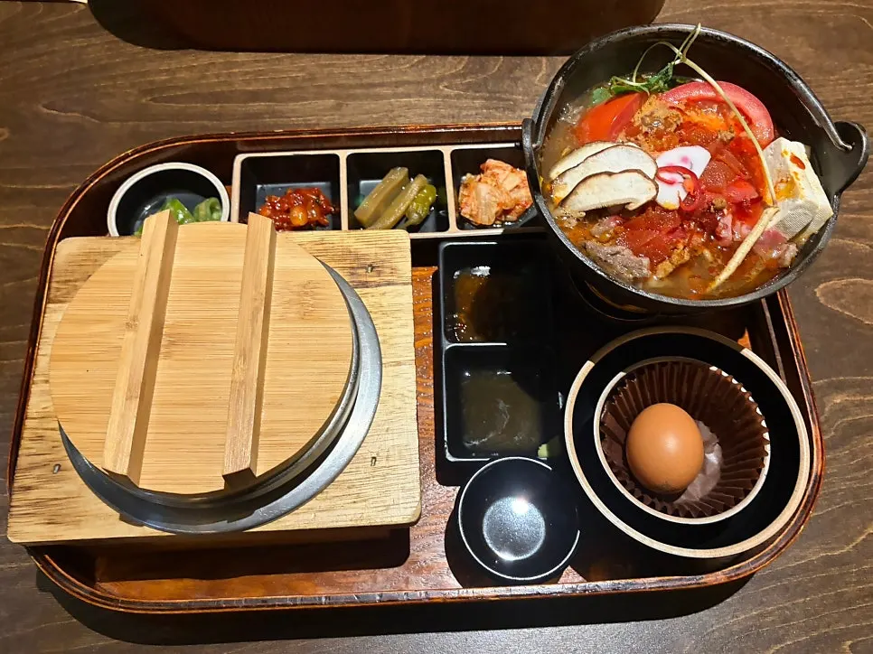 Full single-person set meal spread at Umuljip Bucheon