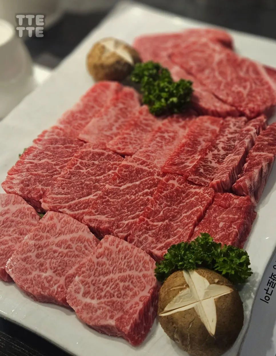 Hanwoo special assortment plate sized for 4 people
