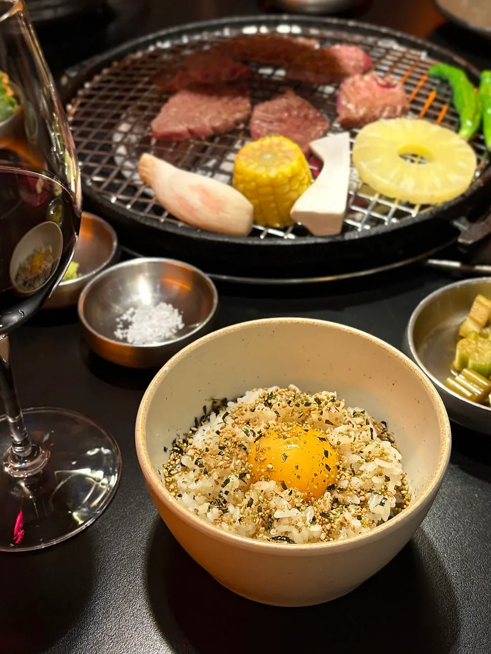 Egg yolk soy sauce rice received as a reservation perk