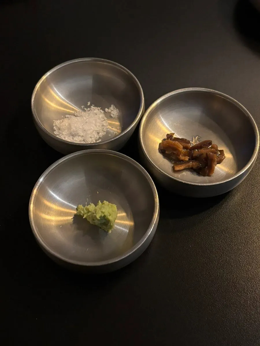 Side dishes set up in the private room