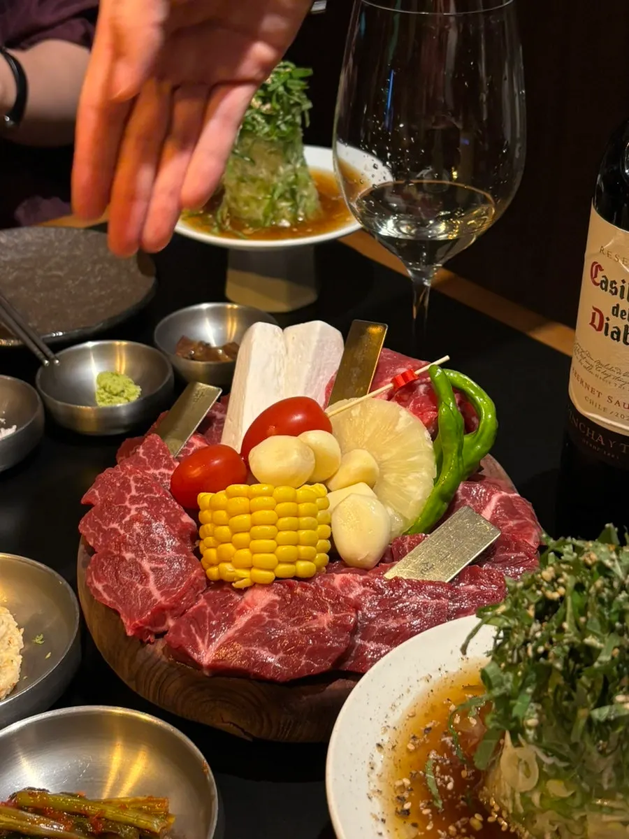 Assorted platter with grilled vegetables