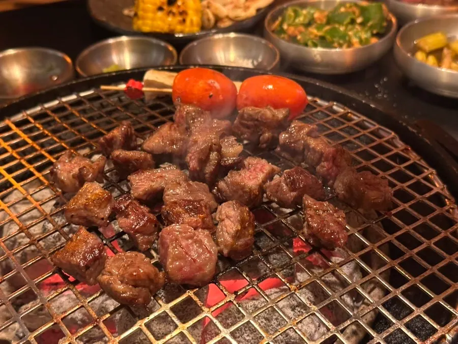 Golden-brown grilled gadak galbi