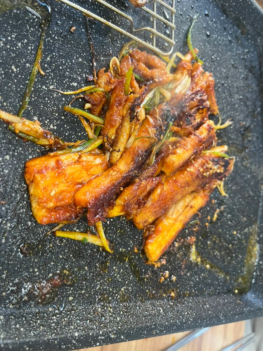 Deodeok before going on the grill