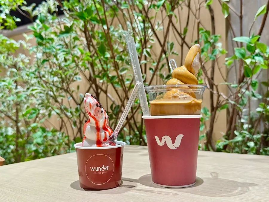 View of Wunder Coffee Bar inside the basement Food Square at the Songdo outlet