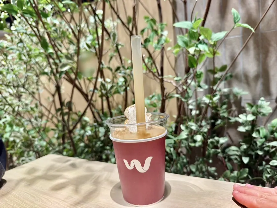 Hojicha Wunder Gato mixed with espresso