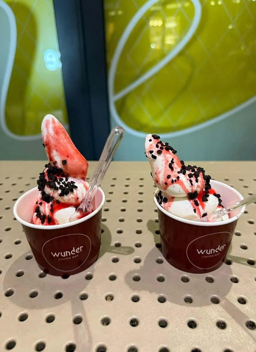 Cup of dwaejibar ice cream at Wunder Coffee Bar Songdo