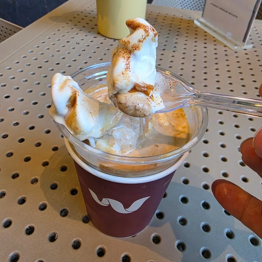 Wunder Gato with the coffee and ice cream mixed together