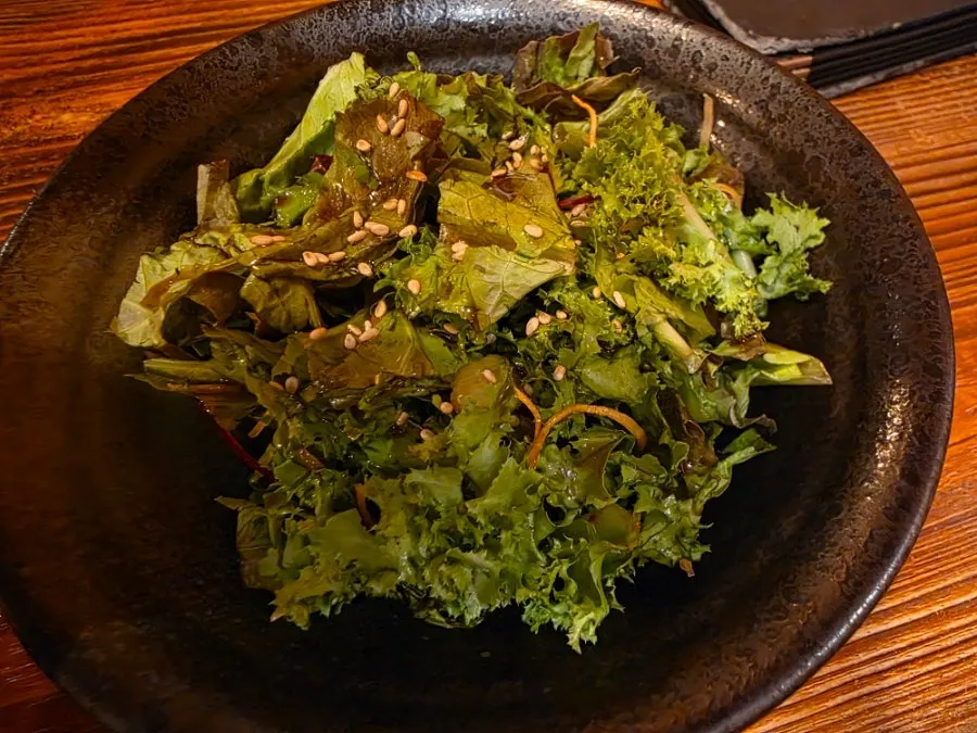 Complimentary salad plate