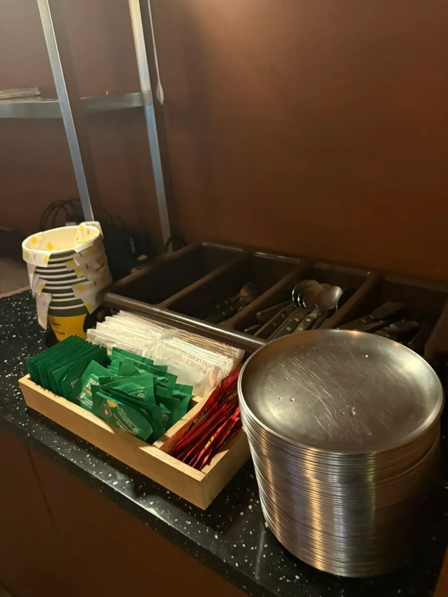 Warm complimentary popcorn snack
