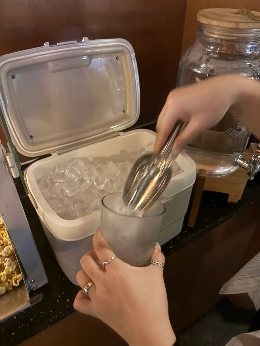 Making ade with syrup and sparkling water