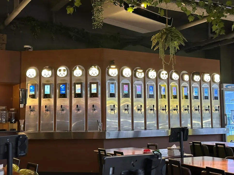 Self-pour tap beer operated with a wristband tag