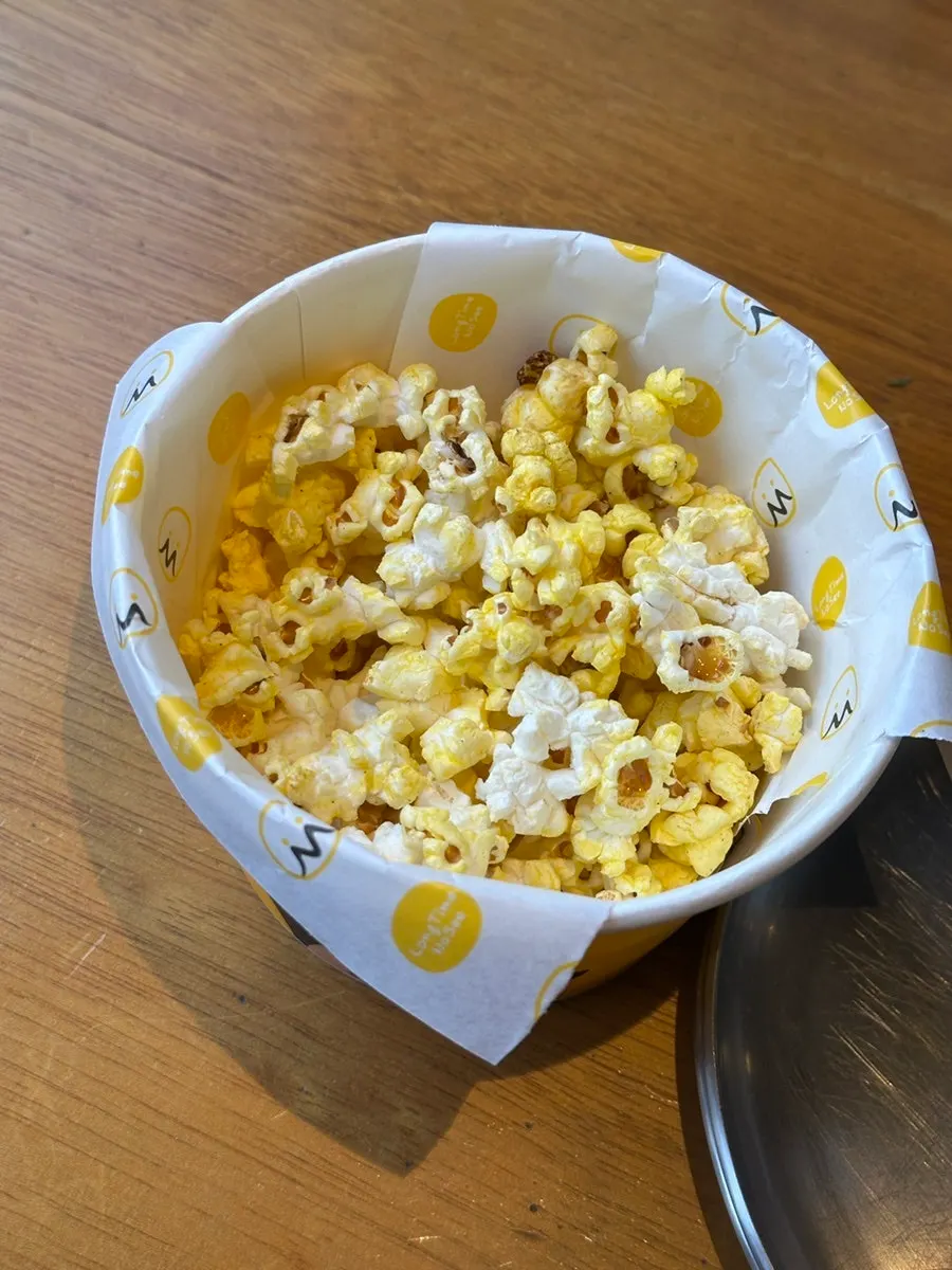 Popcorn served as the standard side dish