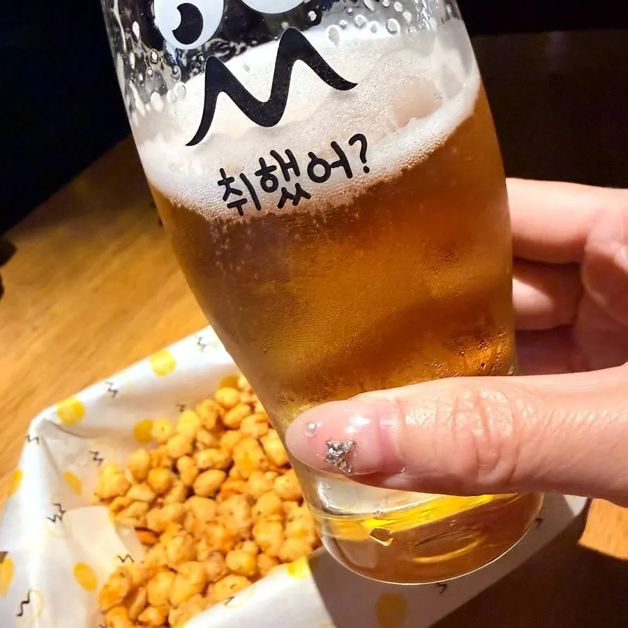 원하는 양만큼 따른 생맥주