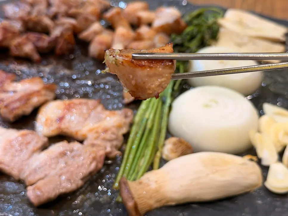 Pork belly grilled golden brown