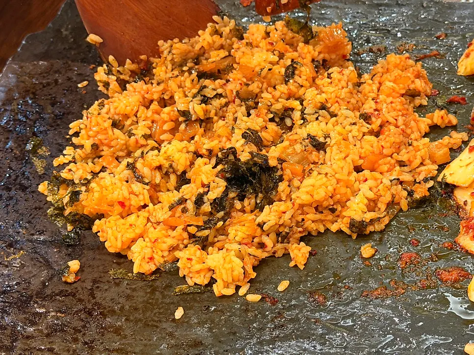 Fried rice ordered to finish the meal