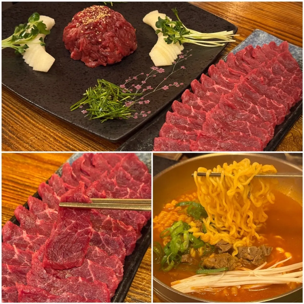 A full spread of yukhoe at Yukhoe Maltuout Paju Yadang Branch