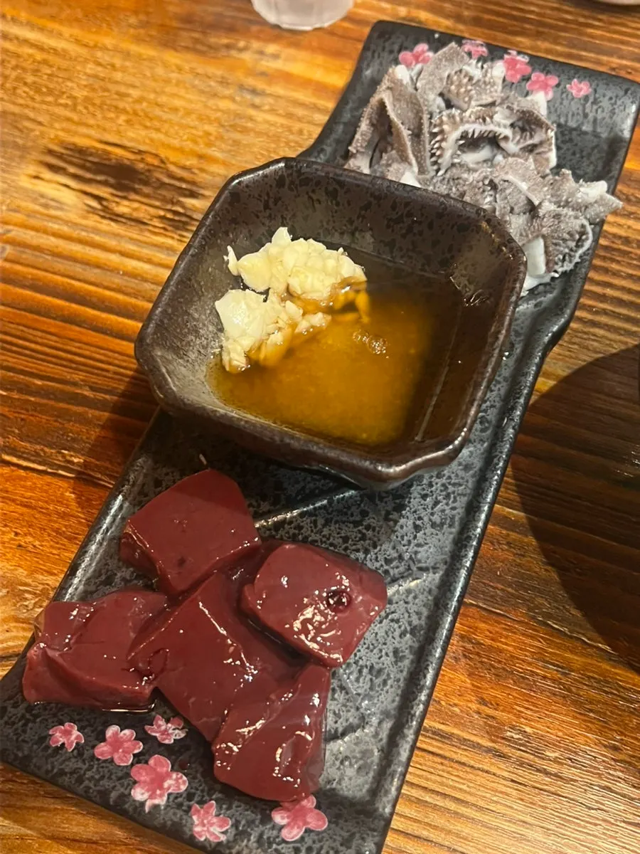 Plate of same-day prepared liver and cheonyeop