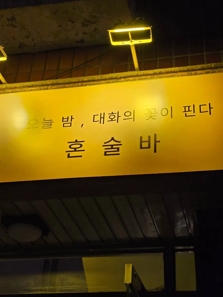 혼술 손님들이 모인 논현 혼술바 바 자리