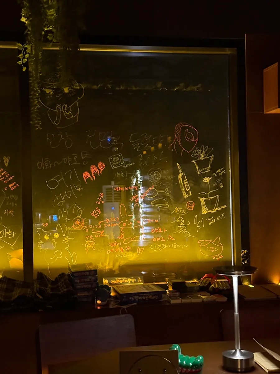 Signature cocktail placed under the lighting