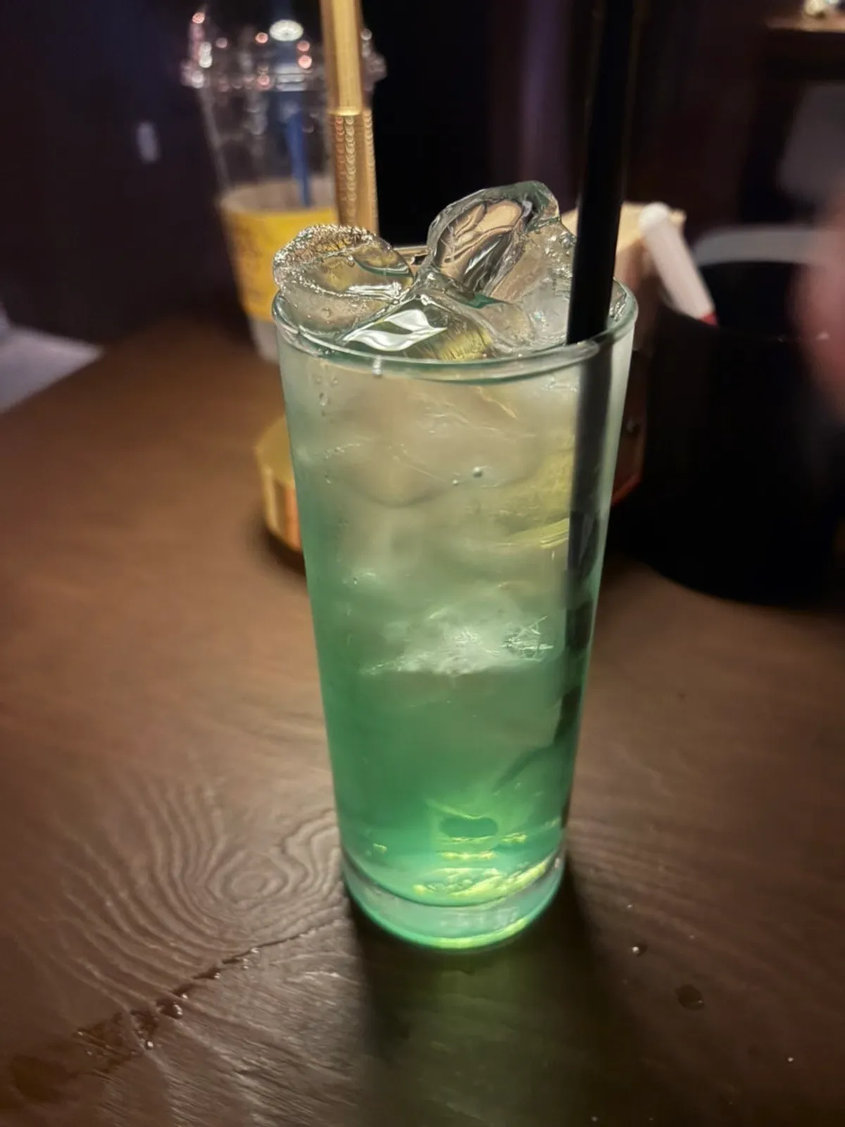 Bourbon cocktail and Midori Sour with pretty colors