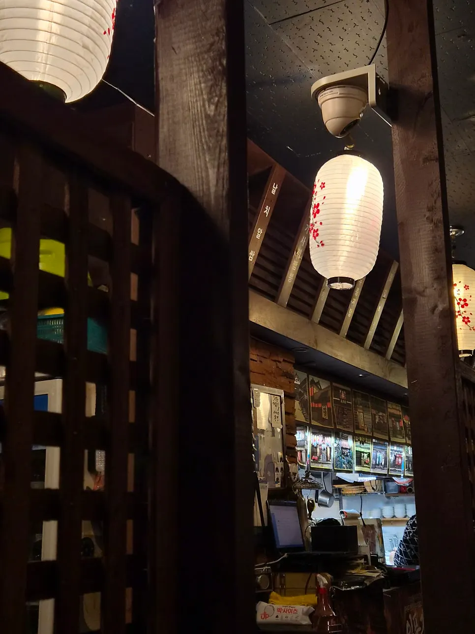 Cozy, exotic indoor seating at Yakiniku Pungyeong