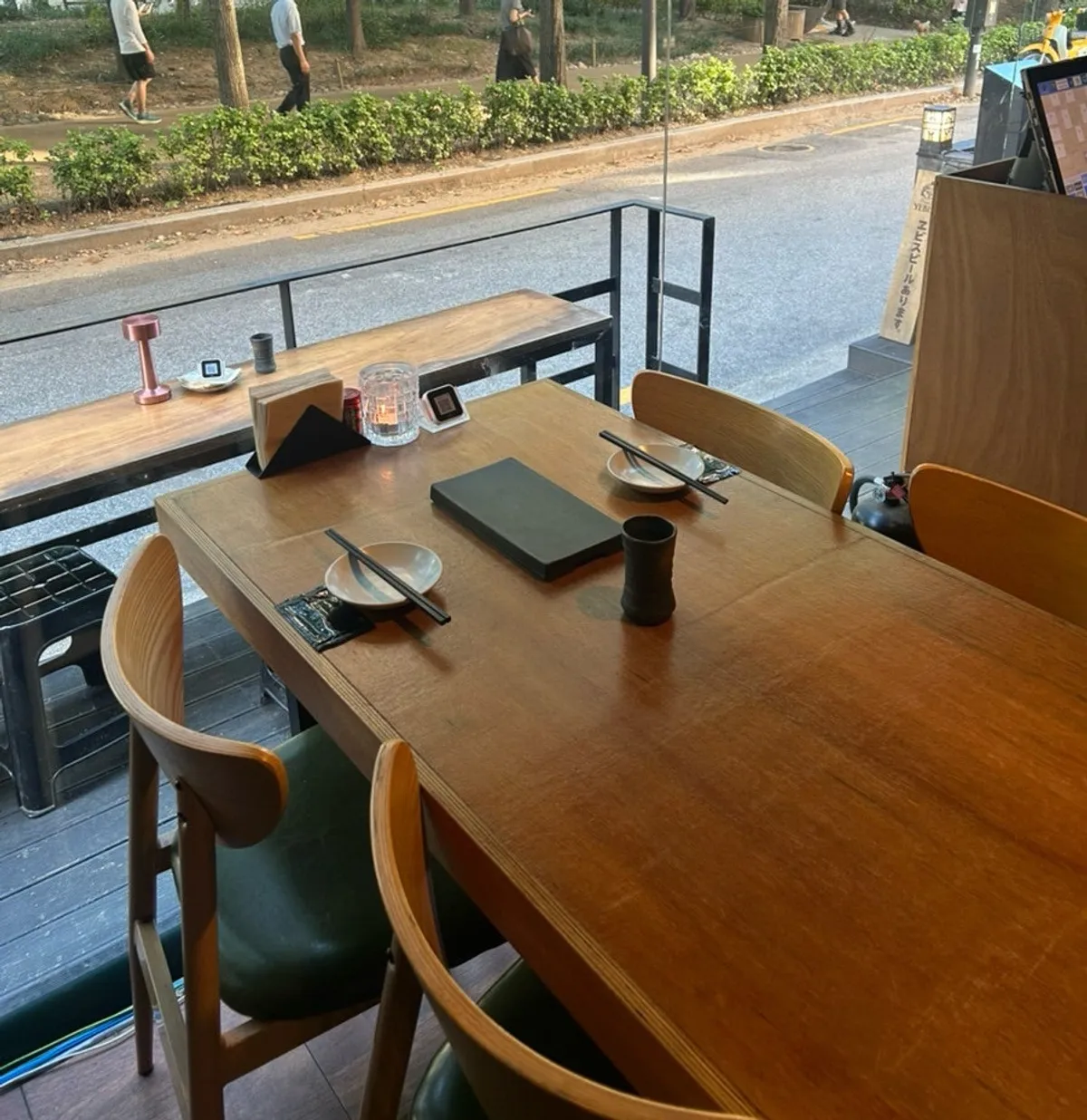 Window seat overlooking Gyeongui Line Forest Park