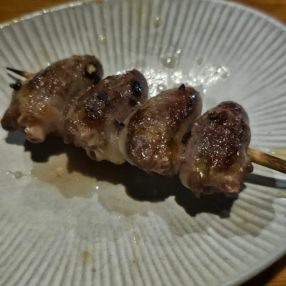 Skewer from the later part of the yakitori course