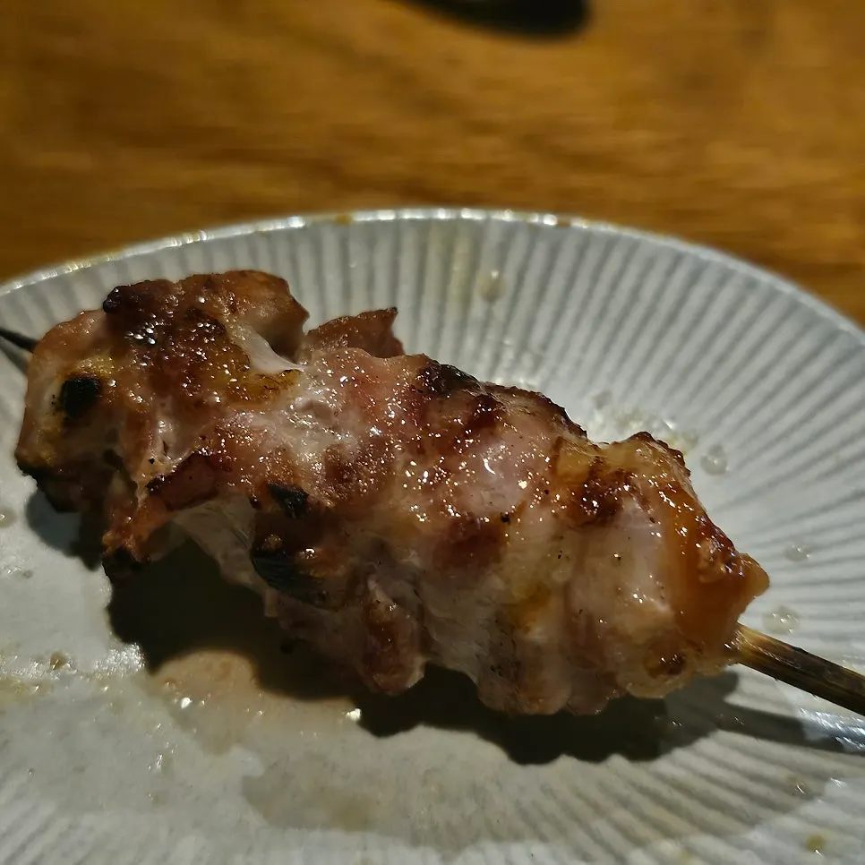 Yakitori Shomong skewers on the table